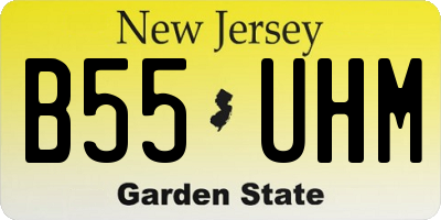 NJ license plate B55UHM