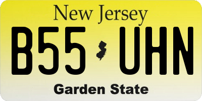 NJ license plate B55UHN