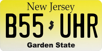 NJ license plate B55UHR