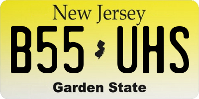 NJ license plate B55UHS