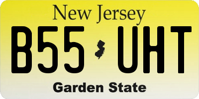 NJ license plate B55UHT