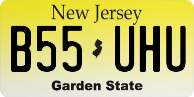 NJ license plate B55UHU