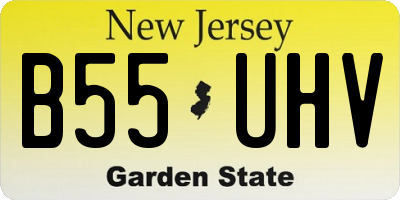 NJ license plate B55UHV