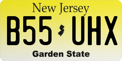 NJ license plate B55UHX