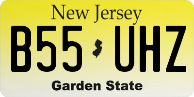 NJ license plate B55UHZ
