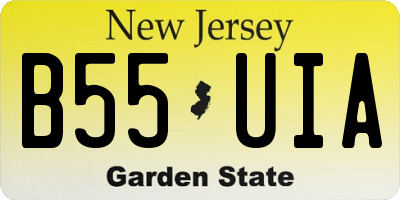 NJ license plate B55UIA