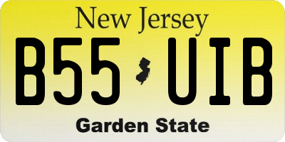 NJ license plate B55UIB