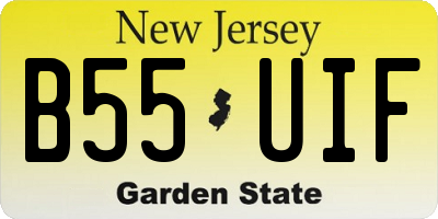 NJ license plate B55UIF