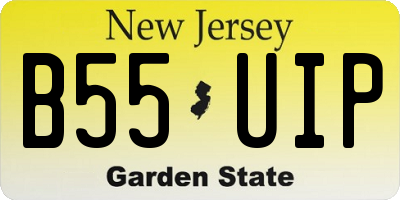 NJ license plate B55UIP