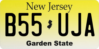 NJ license plate B55UJA