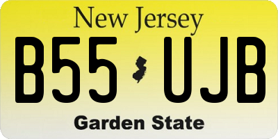 NJ license plate B55UJB