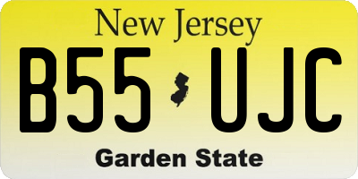 NJ license plate B55UJC