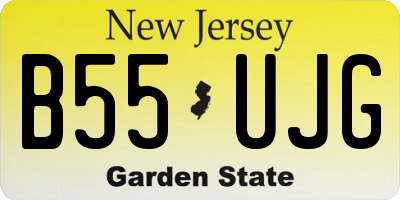 NJ license plate B55UJG