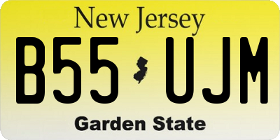 NJ license plate B55UJM
