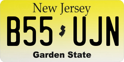 NJ license plate B55UJN