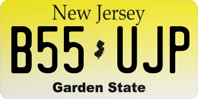 NJ license plate B55UJP