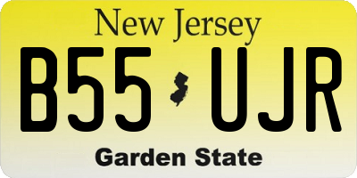 NJ license plate B55UJR
