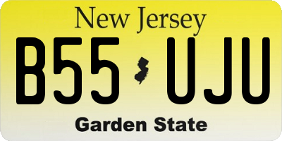 NJ license plate B55UJU