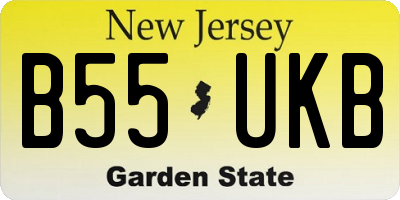 NJ license plate B55UKB