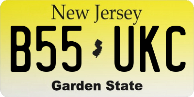 NJ license plate B55UKC