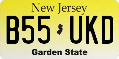 NJ license plate B55UKD