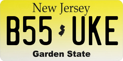 NJ license plate B55UKE