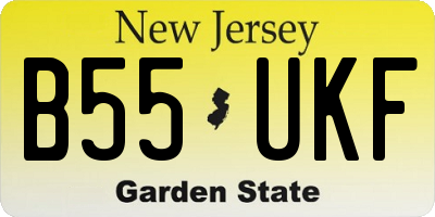 NJ license plate B55UKF