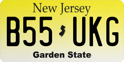 NJ license plate B55UKG