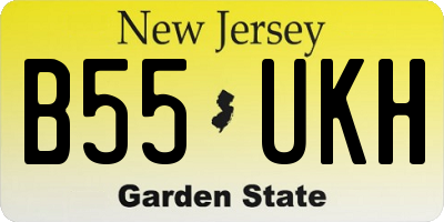 NJ license plate B55UKH