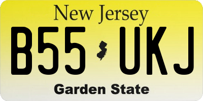 NJ license plate B55UKJ