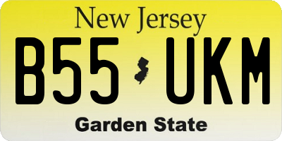 NJ license plate B55UKM