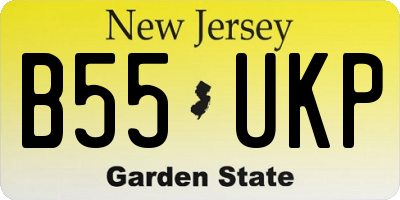 NJ license plate B55UKP