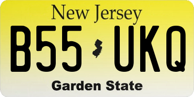 NJ license plate B55UKQ