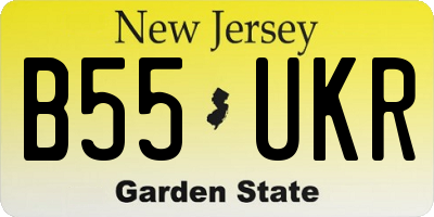 NJ license plate B55UKR