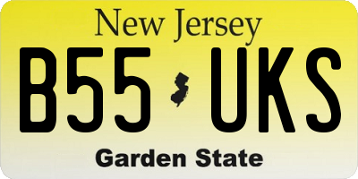 NJ license plate B55UKS