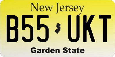 NJ license plate B55UKT
