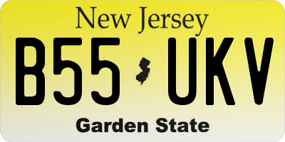 NJ license plate B55UKV