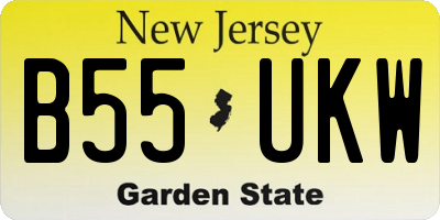 NJ license plate B55UKW