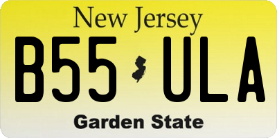 NJ license plate B55ULA