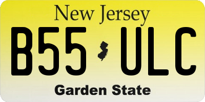 NJ license plate B55ULC