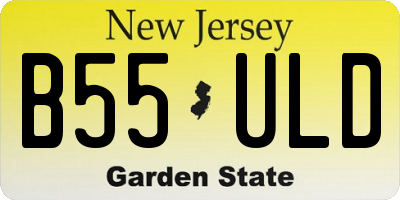 NJ license plate B55ULD