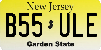 NJ license plate B55ULE