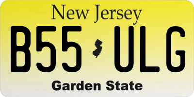 NJ license plate B55ULG