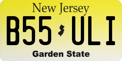 NJ license plate B55ULI