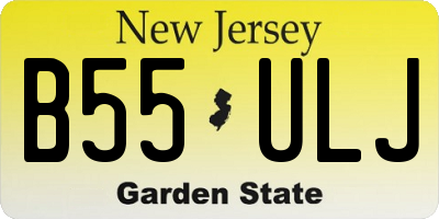 NJ license plate B55ULJ