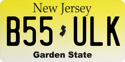 NJ license plate B55ULK