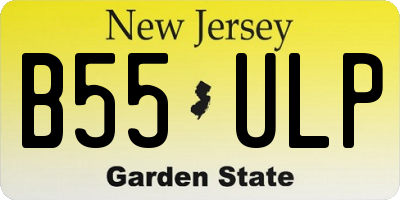 NJ license plate B55ULP