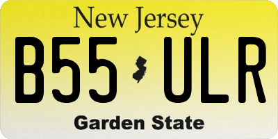 NJ license plate B55ULR