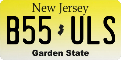 NJ license plate B55ULS