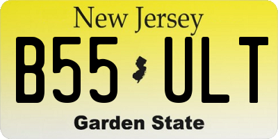 NJ license plate B55ULT